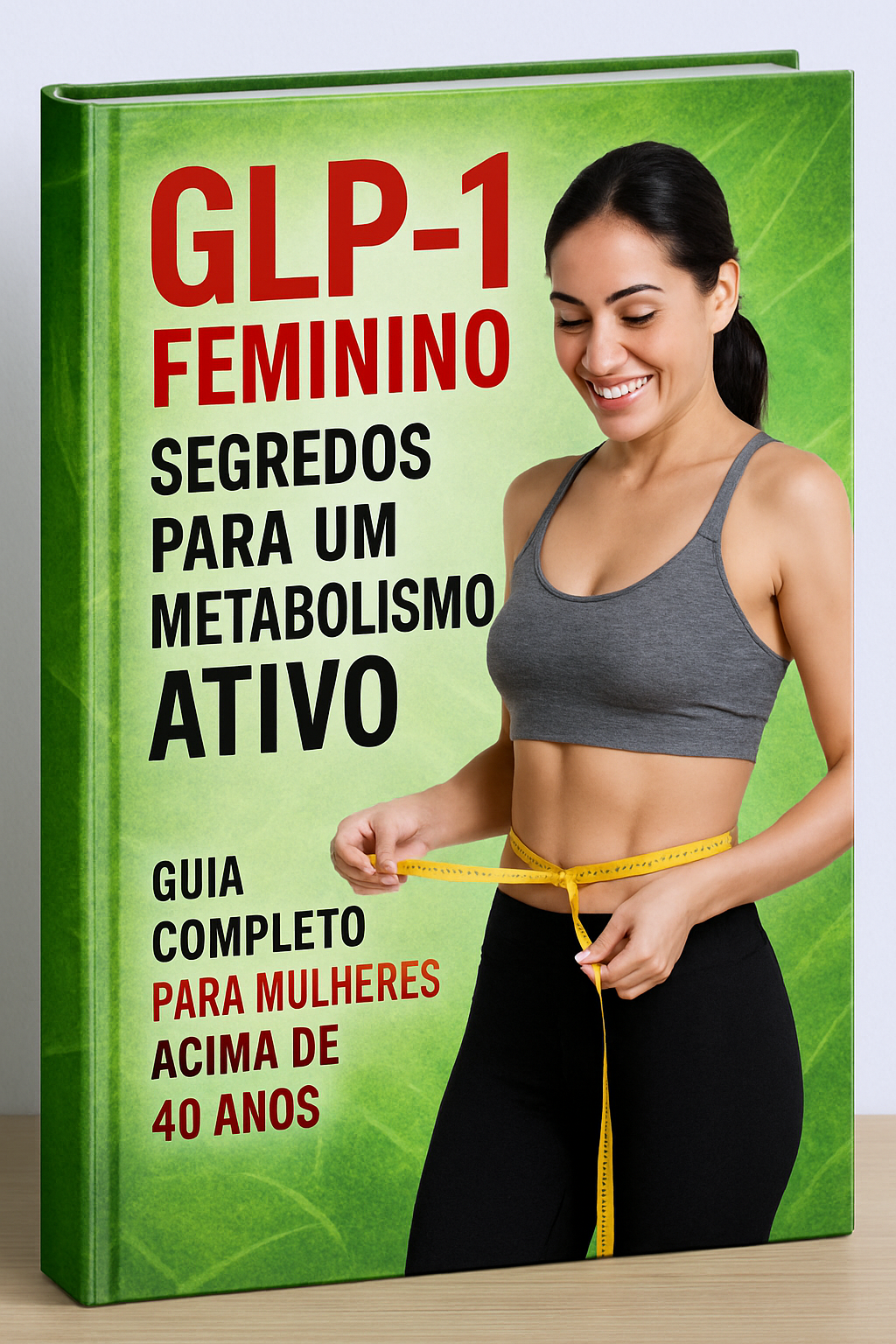 Mockup do ebook GLP-1 Feminino flutuando sem bordas